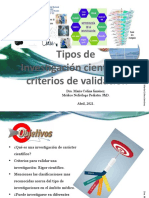 Tipos de Investigación Científica y Criterios de Validación