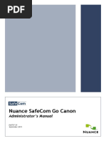 Nuance Safecom Go Canon: Administrator'S Manual