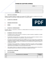 Formato de Informe de Auditoria Interna SIG