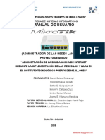 Manual de Usuario Del Dispositivo Mikrotik