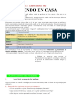 6 de Octubre Elaboramos y Presentamos La Solución Tecnológica Creativa.