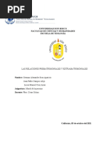 Relaciones Prematrimoniales y Extramatrimoniales