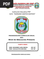 PROGRAMACION ANUAL 4to GRADO 2021