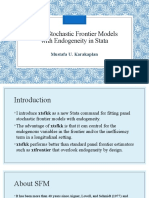 Panel Stochastic Frontier Models With Endogeneity in Stata: Mustafa U. Karakaplan