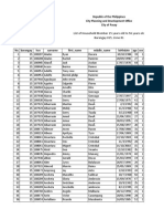 Cbms 2018 List of Bgy 015 Residents, 18 & Up