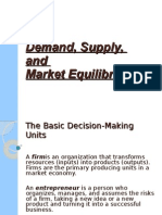 Demand, Supply, and Market Equilibrium