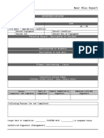 Near Miss Report: Department/Location