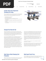 Custom Three Post Progressive Stamping Die Design