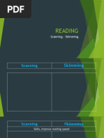 Reading: Scanning - Skimming