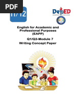 English For Academic and Professional Purposes (EAPP) Q1/Q3-Module 7 Writing Concept Paper