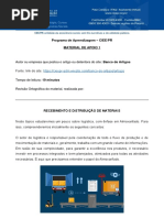 Material de Apoio - Recebimento e Distribuição de Materiais