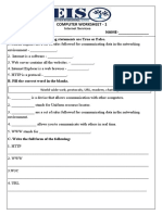 Class 6 Computer Worksheet