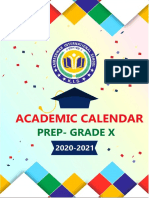 Academic Calendar 2020-2021