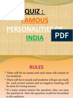 QUIZ - Famous Personalities of India