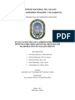 Evaluación de Los Cambios Físicos Del Músculo Del Pescado en El Proceso de Elaboración en Salado Mixto