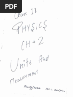 Units and Measurements Class 11 Physics Blue Sky Revision Notes