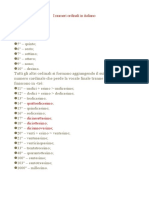 I Numeri Ordinali in Italiano