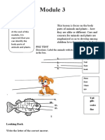 Objective: at The End of This Module, It Is Expected That You Can Identify The Body Parts of Animals and Plants