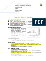 Aclimatacion y Deterioro en Altura