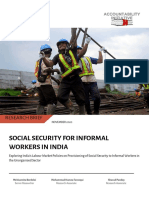 Social Security For Informal Workers in India: Research Brief