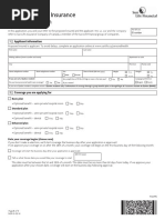 Personal Health Insurance Application Form