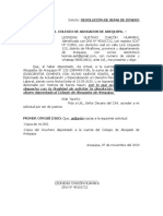 Solicito Devolucion de Suma de Dinero