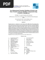 Two-Dimensional Transient Modeling of Energy and Mass Transfer in Porous Building Components Using COMSOL Multiphysics