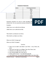 Possessive Pronouns: Possessive Pronouns Ilda Marisa M. Comiche Sabela Pagina 1