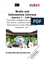 Media and Information Literacy: Quarter 1 - LAS 5