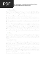 1.1. Corrientes Del Pensamiento Económico - Mercantilismo, Clásica, Neoclásica, Keynesiana y Monetarista.