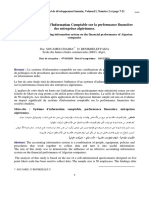 L'impact Du Système D'information Comptable Sur La Performance Financière Des Entreprises Algériennes.