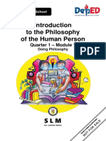 To The Philosophy of The Human Person: Quarter 1 - Module 1