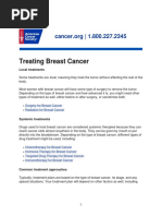 Treating Breast Cancer: Local Treatments