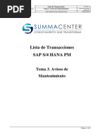 Transacciones Tema 3 - S4HANA PM (Avisos de Mantenimiento)