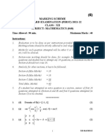 Marking Scheme Pre-Board Examination (First) 2021-22 Class: Xii Subject: Mathematics