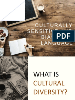 Culturally Sensitive and Bias Free Language