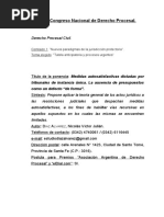 Medidas Autosatisfactivas Dictadas Por Tribunales de Instancia Única.