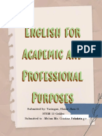 English For Academic and Professional Purposes