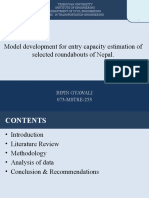 Model Development For Entry Capacity Estimation of Selected Roundabouts of Nepal