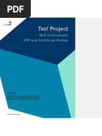 Test Project: Web Technologies PHP and Javascript Module