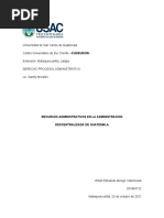 Recursos Administrativos en La Administración Descentralizada de Guatemala