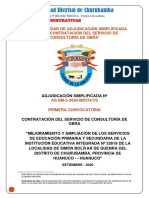 Proyecto de Mejoramiento de Los Servicios de Educación Primaria en La I. E. #56362 Sector Churubamba