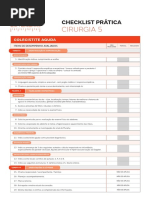 Checklist Cirurgia COLECISTITE 5