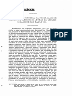 Campos, Pedro Moacyr - o Estudo Da História Na Faculdade de Filosofia, Ciências e Letras Da Universidade de São Paulo