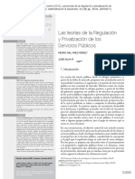 Semana 5 - Lectura - Las Teorías de La Regulación y Privatización de Los Servicios Públicos