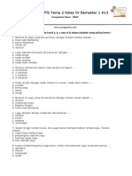 Soal UTS PTS K13 Tema 2 Kelas 4 Semester 1 SBDP