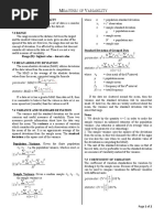 x i s μ x N n: Easures OF Ariability