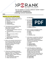 Diagnostic Examination - With Answer Key