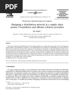 Designing A Distribution Network in A Supply Chain System: Formulation and e Cient Solution Procedure