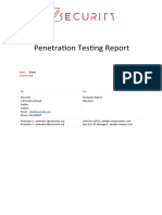 Penetration Testing Report: Date